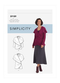 Simplicity S9189 | Misses' Knit Wrap Jacket | Front of Envelope