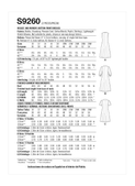Simplicity S9260 | Misses' & Women's Button Front Dresses | Back of Envelope