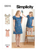 Simplicity S9316 | Mother & Daughter Dresses | Front of Envelope