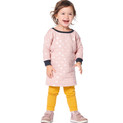 Burda Style BUR9273 | Babies' Top and Dress with Round Neckline and Rib Knit Bands