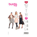 Burda Style BUR6084 | Misses' Wrap Skirt with Inverted Pleats | Front of Envelope