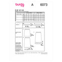 Burda Style BUR6073 | Misses' Skirt in Three Lengths with Elastic, Slim Shape | Back of Envelope