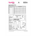 Burda Style BUR6054 | Misses' Jogging Pants in Three Lengths with Side Stripes | Back of Envelope