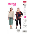 Burda Style BUR6098 | Misses' Top with Kimono Sleeves | Front of Envelope