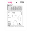 Burda Style BUR6056 | Misses' Turtleneck Top with Half or Full Length Sleeves | Back of Envelope