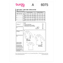 Burda Style BUR6075 | Misses' Top, Dress - Slim Shape with V-Neck | Back of Envelope