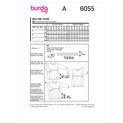 Burda Style BUR6055 | Misses' Dress with Gathered Skirt | Back of Envelope