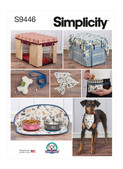 Simplicity S9446 | Pet Crate Covers in Three Sizes and Accessories | Front of Envelope