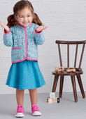 Simplicity S9485 | Toddlers' Knit Top, Jacket, Vest, Skirt and Pants