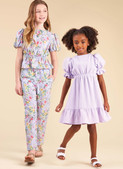 New Look N6739 | Children's and Girls' Dress, Top and Pants