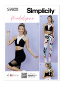 Simplicity S9620 | Misses' and Women's Knit Sports Bra, Leggings and Bike Shorts by Madalynne Intimates | Front of Envelope