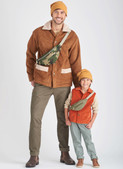 Simplicity S9694 | Boys' and Men's Jacket, Vest, Hat and Crossbody Bag