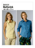 Butterick B6026 | Misses' Radiating Pin-Tuck Tops | Front of Envelope