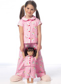 Butterick B6123 (Digital) | Children's/Girls'/18" Dolls' Robe, Belt, Top and Pants