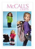 McCall's M6854 (Digital) | Cold Weather Outfits and Travel Carrier for 18" Doll | Front of Envelope