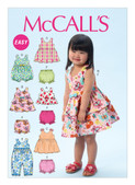 McCall's M6944 | Toddlers' Criss-Cross Top, Dresses, Rompers and Bloomers | Front of Envelope