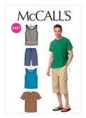 McCall's M6973 | Men's Tank Tops, Henley T-Shirts and Shorts | Front of Envelope