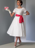 Vogue Patterns V9105 | Misses' Asymmetrical Button-Closure Dress and Sash