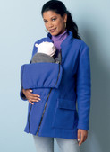 Butterick B6301 (Digital) | Misses' Maternity Vest, Coat with Stand-Up Collar or Hood, and Belt