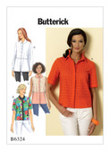 Butterick B6324 (Digital) | Misses' Button-Down Collared Shirts | Front of Envelope