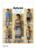 Butterick B6330 (Digital) | Misses' Jacket, Elastic-Waist Dress, Romper and Jumpsuit | Front of Envelope