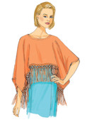 Butterick B6356 (Digital) | Misses' Fringe-Trim, Overlay or Notch-Neck Tunics