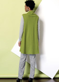 Butterick B6389 (Digital) | Misses' Raglan Sleeve Top and Tunic, Shawl Collar Vest, and Pull-On Pants