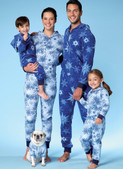 McCall's M7518 | Men's/Misses'/Boys'/Girls'/Children's Hooded Jumpsuits and Dog Coat with Kangaroo Pocket
