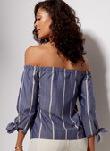 McCall's M7543 (Digital) | Misses' Off-the-Shoulder Tops, Tunic and Dress