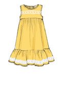 McCall's M7558 (Digital) | Children's/Girls' Sleeveless and Ruffle Sleeve Empire-Waist Dresses