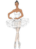 McCall's M7615 | Misses' Ballet Costumes with Boned Bodice, Skirt, and Sleeve Variations