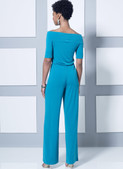 Butterick B6495 | Misses' Knit Off-the-Shoulder Top, Dress and Jumpsuit, Jacket, and Pull-On Pants