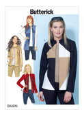 Butterick B6496 | Misses' Jackets and Vest with Contrast and Seam Variations | Front of Envelope