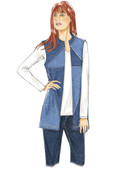 Butterick B6496 | Misses' Jackets and Vest with Contrast and Seam Variations