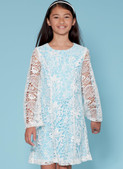 McCall's M7680 (Digital) | Girls' Princess Seam Dresses with Contrasts