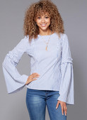 McCall's M7687 (Digital) | Misses' Back-Button Tops with Sleeve Options