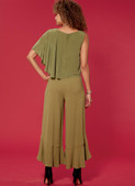 McCall's M7692 (Digital) | Misses' Draped Top and Flounced Pants