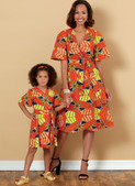 Butterick B6654 | Misses', Children's and Girl's Dress and Sash