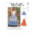 McCall's M8066 | #PosieMcCalls - Misses' Pull-On Gathered Skirts with Tier and Length Variations | Front of Envelope