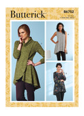 Butterick B6752 (Digital) | Misses' Fit and Flare Knit Tunics | Front of Envelope