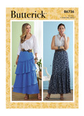 Butterick B6736 (Digital) | Misses' Skirts | Front of Envelope