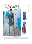 McCall's M8164 (Digital) | Misses' Pullover Dresses With Sleeve Ties, Pocket Variations & Belt | Front of Envelope