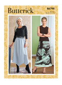 Butterick B6798 (Digital) | Misses' & Misses' Petite Gathered-Waist Skirt | Front of Envelope