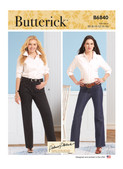 Butterick B6840 | Misses' & Women's Straight-Leg or Boot Cut Jeans | Front of Envelope