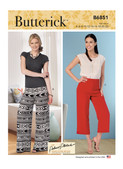 Butterick B6851 (Digital) | Misses' No-Side-Seam Shorts, Capris & Pants | Front of Envelope