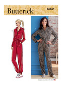 Butterick B6861 (Digital) | Misses' Jumpsuit, Sash and Belt | Front of Envelope