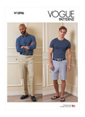 Vogue Patterns V1896 | Men's Shorts and Pants | Front of Envelope