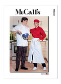 McCall's M8332 | Misses' and Men's Chef Jacket, Pants, Apron and Cap | Front of Envelope
