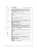Vogue Patterns V1927 | Misses' Double-Breasted Jacket | Back of Envelope