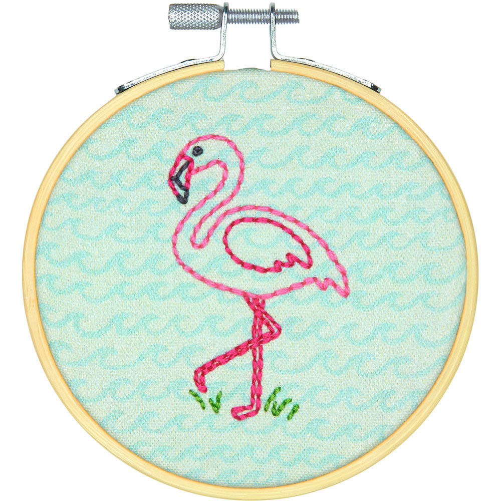 Flamingo Fun, Embroidery (72-75074) | Dimensions